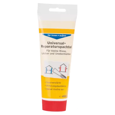 Krautol Universal-Reparaturspachtel für kleine Risse, Löcher und Unebenheiten, für Innen & Außen, 400 g